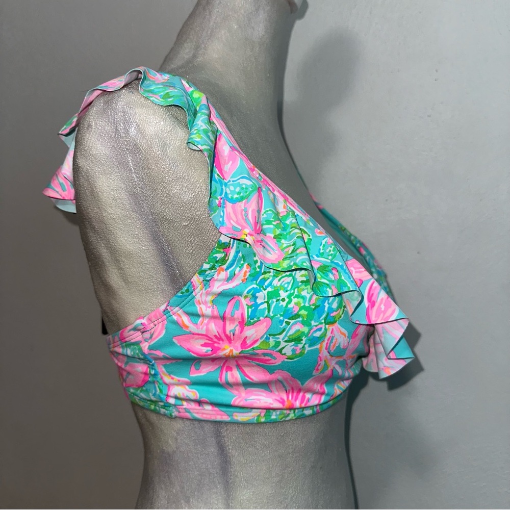 Lilly Pulitzer Surf Blue So Shellegant Suria Bikini Top - Picture 3 of 8